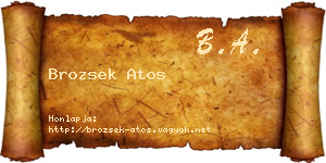 Brozsek Atos névjegykártya